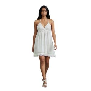 SIR. The Label White Halter Mini Dress/Tunic - Cotton - Size 2 (US 6)